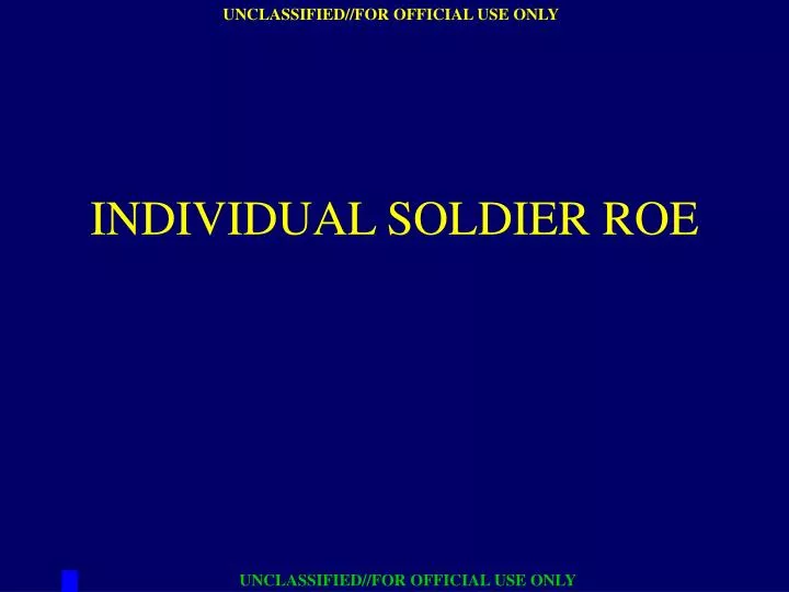 individual soldier roe