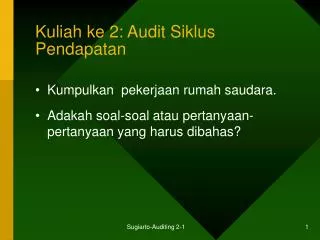 kuliah ke 2 audit siklus pendapatan