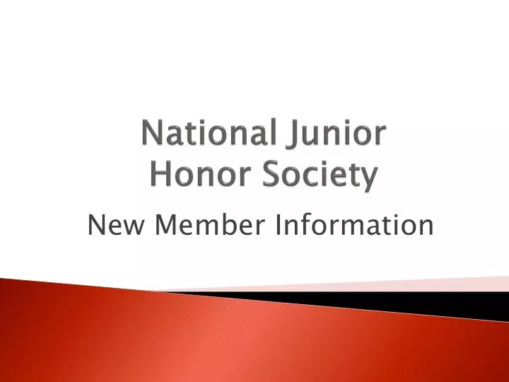 national junior honor society