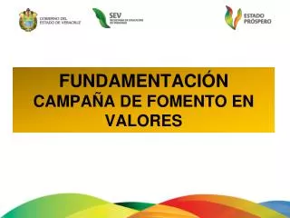 fundamentaci n campa a de fomento en valores
