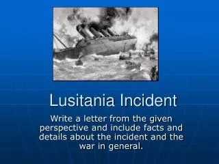 Lusitania Incident