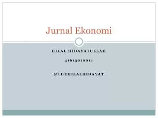 jurnal ekonomi