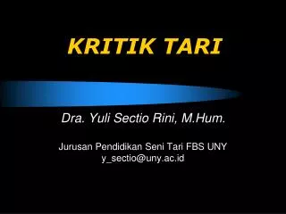 k ritik tari