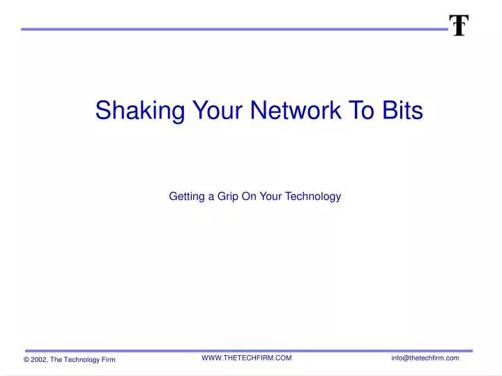shaking your network to bits
