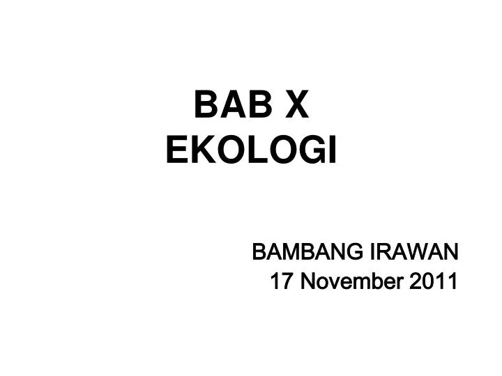 bab x ekologi