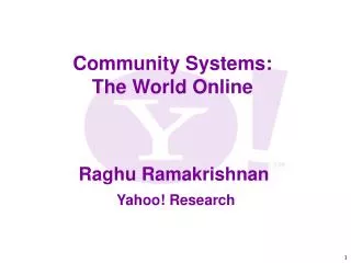 Community Systems: The World Online