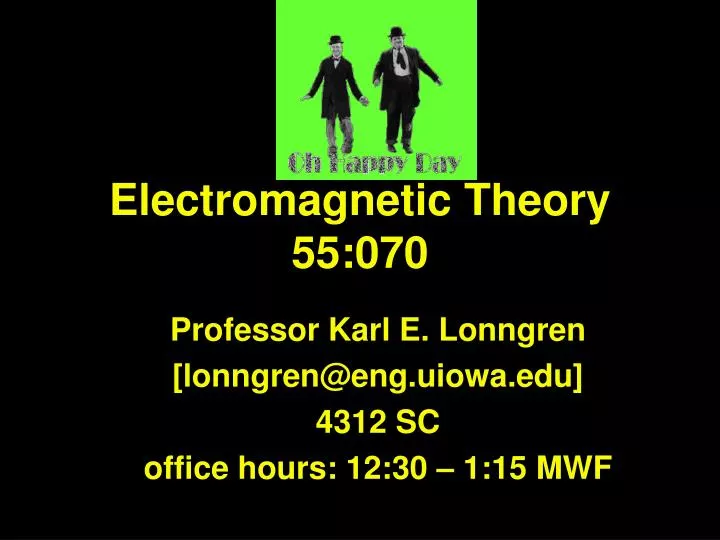 electromagnetic theory 55 070
