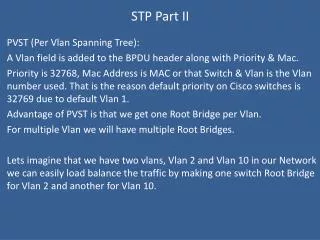 STP Part II