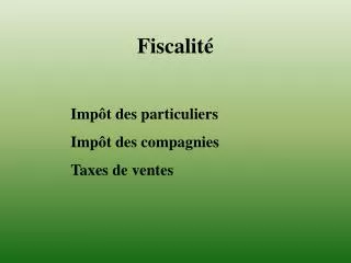 fiscalit