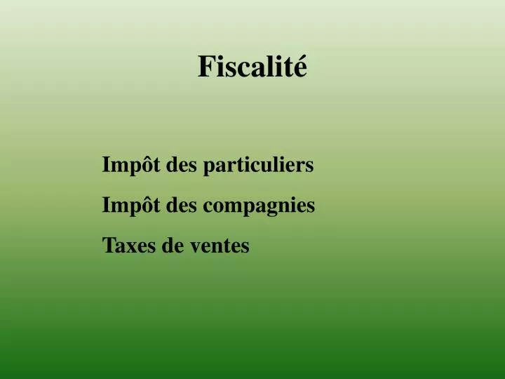 fiscalit