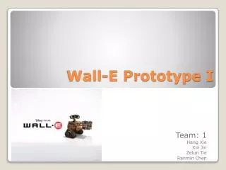 Wall-E Prototype I