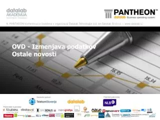 ovd izmenjava podatkov ostale novosti