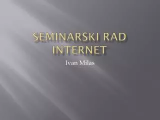 seminarski rad internet