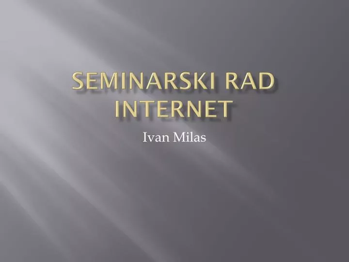 seminarski rad internet