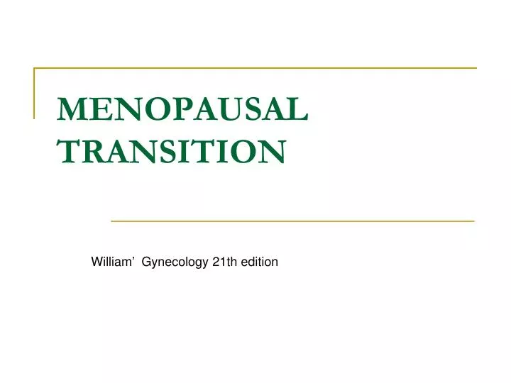 menopausal transition