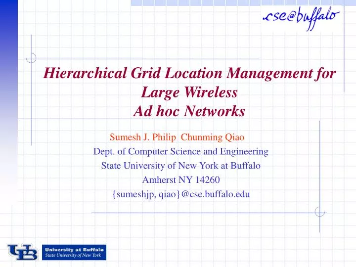 hierarchical grid location management for large wireless ad hoc networks