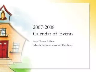 2007-2008 Calendar of Events
