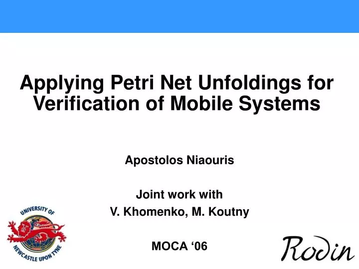 applying petri net unfoldings for verification of mobile systems