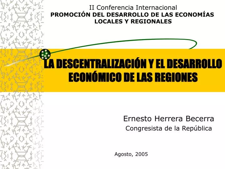 la descentralizaci n y el desarrollo econ mico de las regiones