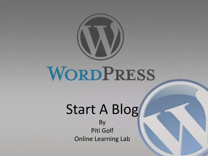 start a blog by piti golf online learning lab