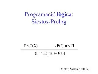 programaci l g ica sicstus prolog