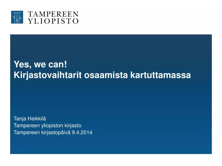 yes we can kirjastovaihtarit osaamista kartuttamassa