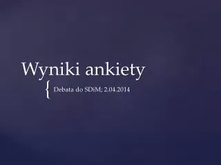 wyniki ankiety