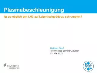 plasmabeschleunigung
