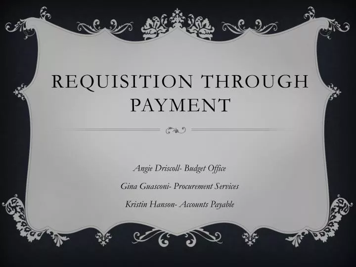 requisition through payment
