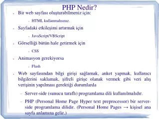 php nedir