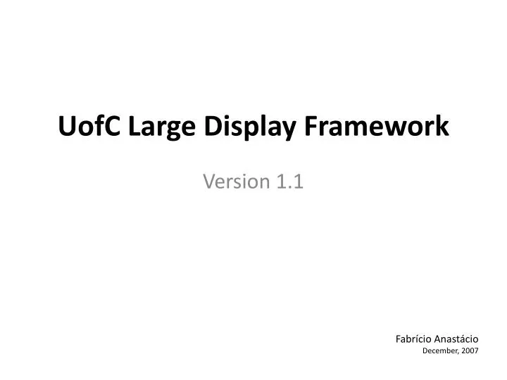 uofc large display framework