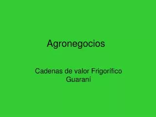agronegocios