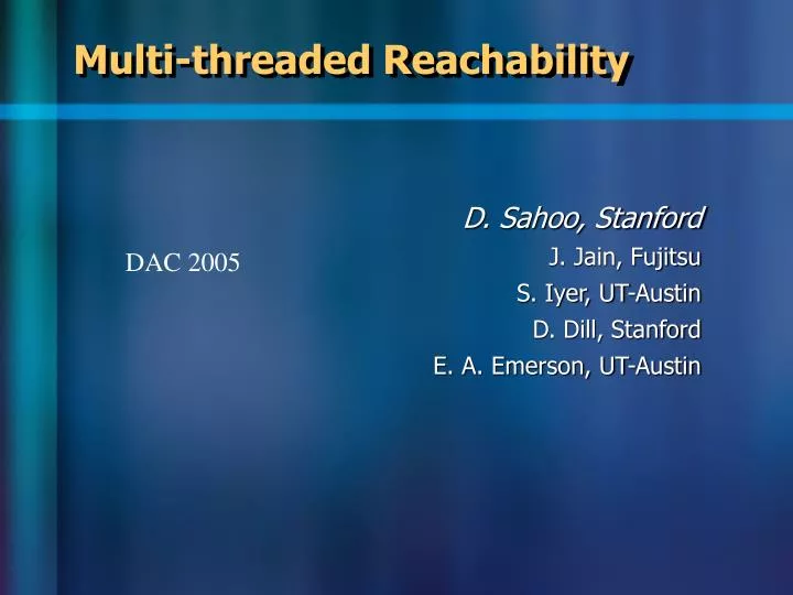 multi threaded reachability