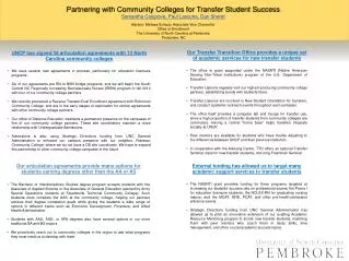 Partnering with Community Colleges for Transfer Student Success