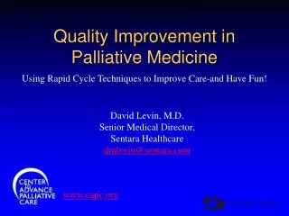 Quality Improvement in Palliative Medicine