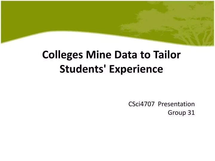 colleges mine data to tailor students experience