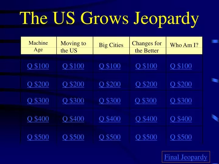 the us grows jeopardy