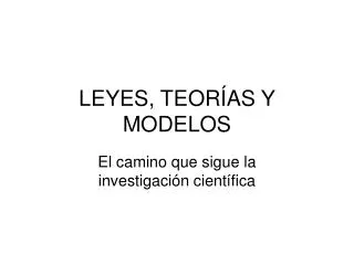 leyes teor as y modelos