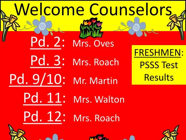 welcome counselors