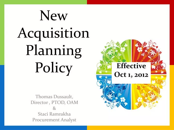 new acquisition planning policy