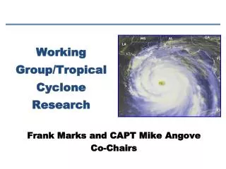 Working Group/Tropical Cyclone Research