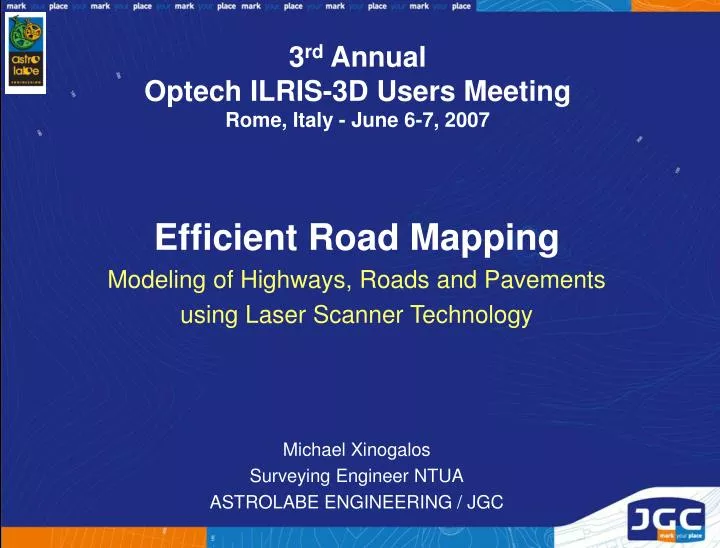 3 rd annual optech ilris 3d users meeting rome italy june 6 7 2007