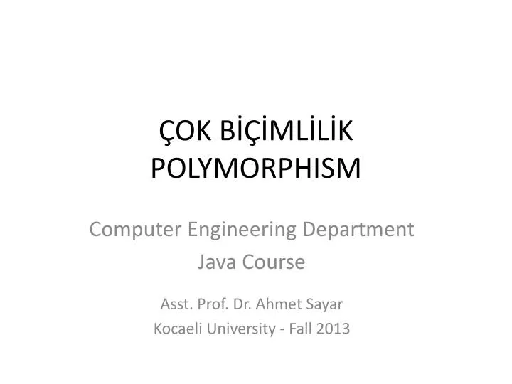 ok b ml l k polymorphism