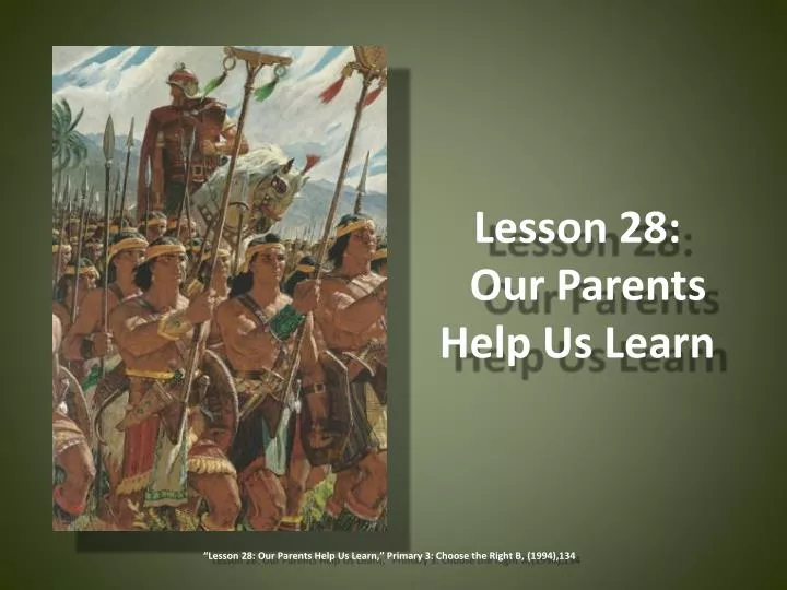 lesson 28 our parents help us learn