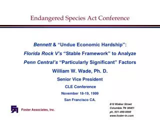 Endangered Species Act Conference