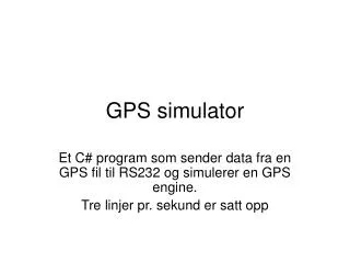 GPS simulator