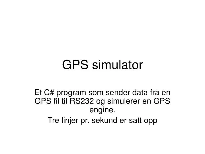 gps simulator