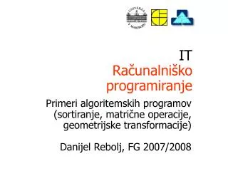 it ra unalni ko programiranje