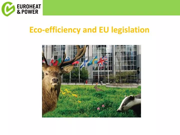 eco efficiency and eu legislation
