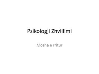 psikologji zhvillimi